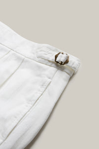 Close up of the N.E. Blake & Co. Len Hutton Cricket Trousers