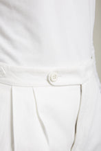 Load image into Gallery viewer, Close up of the N.E. Blake &amp; Co. Len Hutton Cricket Trousers