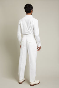 Rear view of the N.E.Blake & Co. Peter May Shirt and Len Hutton Trouser